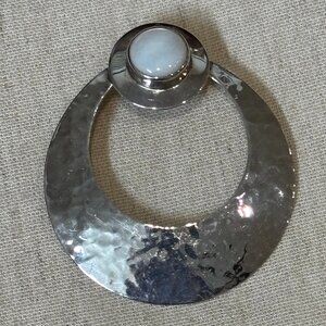 Sterling Silver 925 Mexico Mother of Pearl Pendant